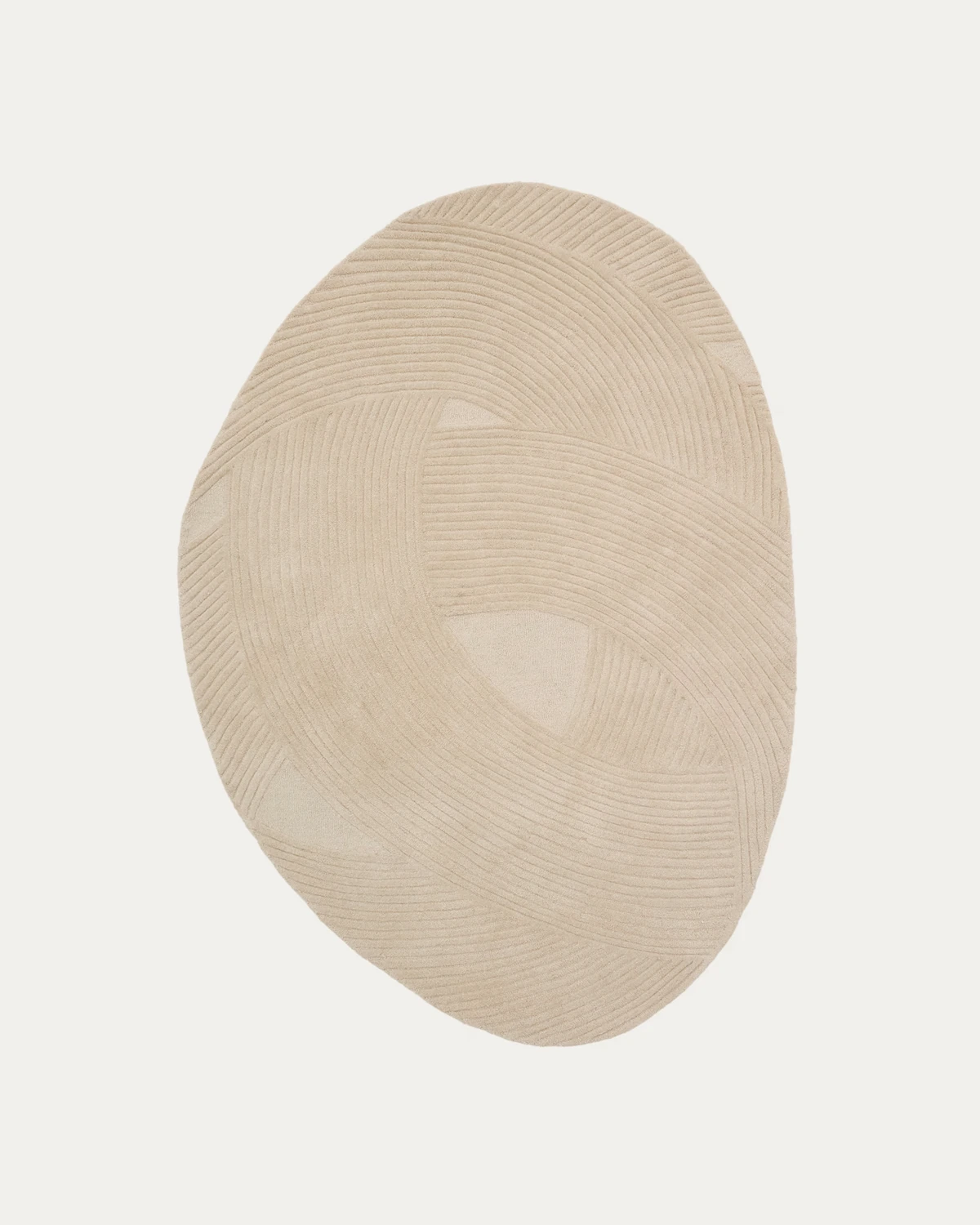 Domm Beige Wool Rug by Kave Home