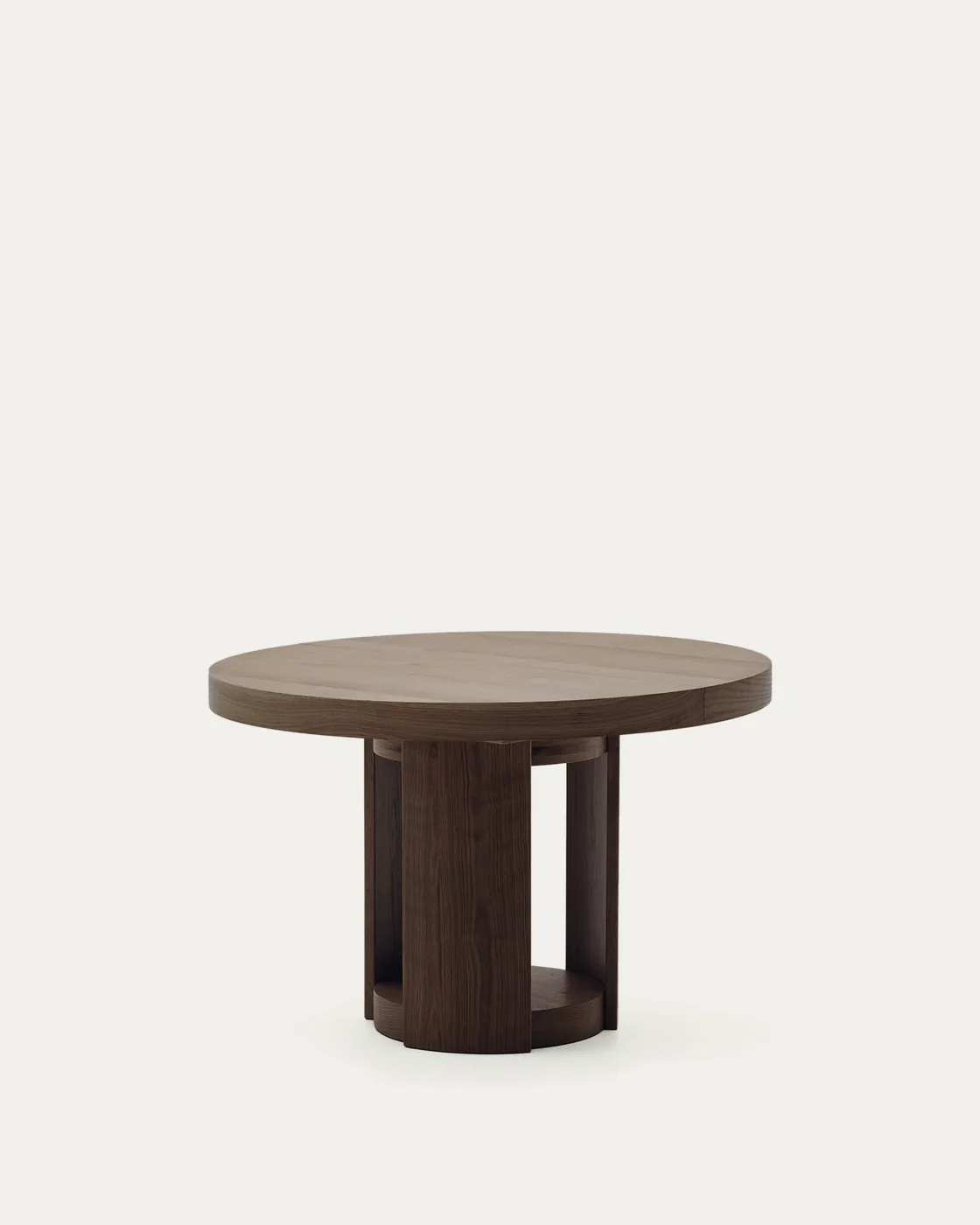 Artis extendable table in solid wood and oak veneer with walnut finish by Kave Home