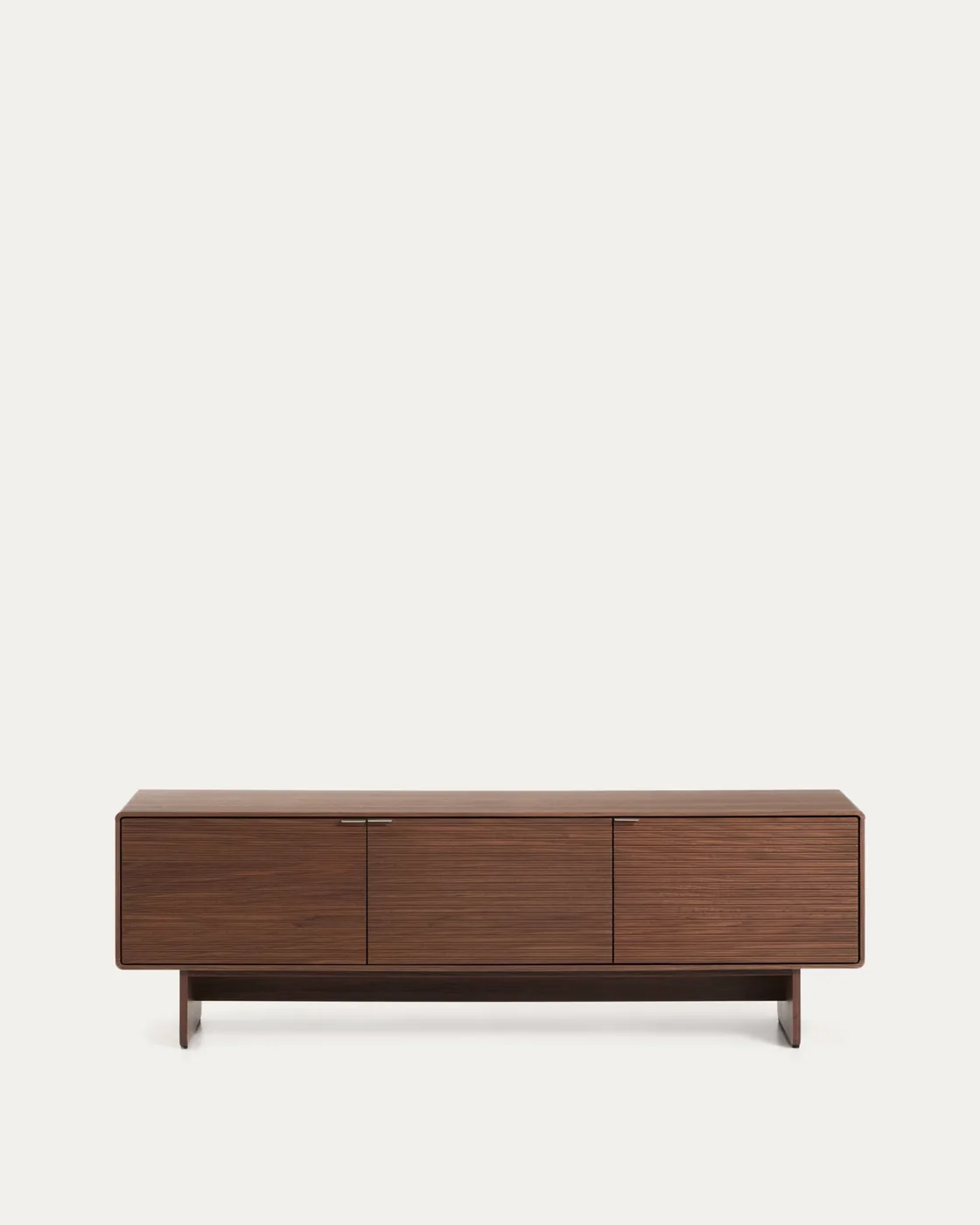 Norlen 3-door TV stand in walnut veneer by Kave Home