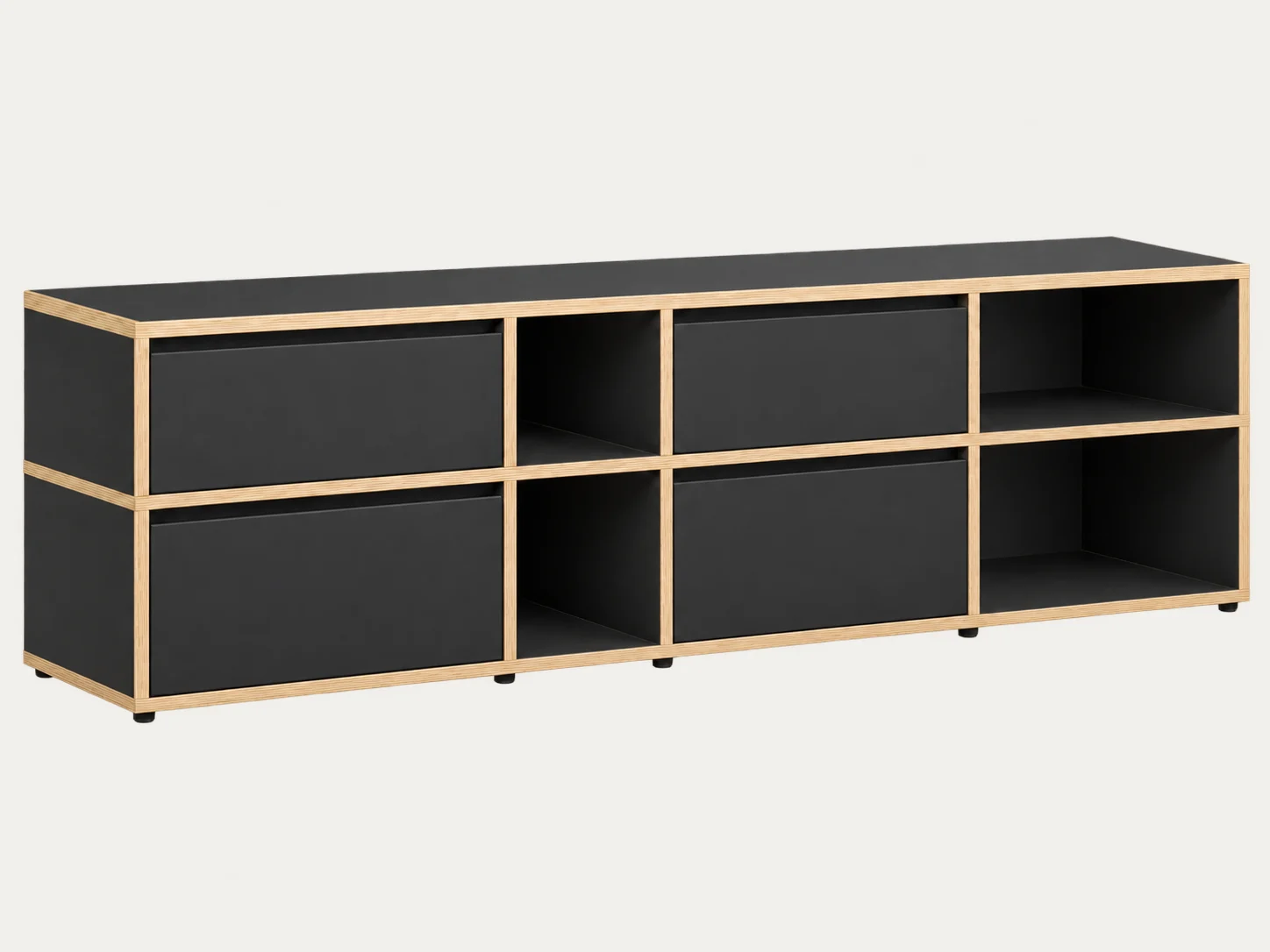 TV stand in black with drawers by Tylko