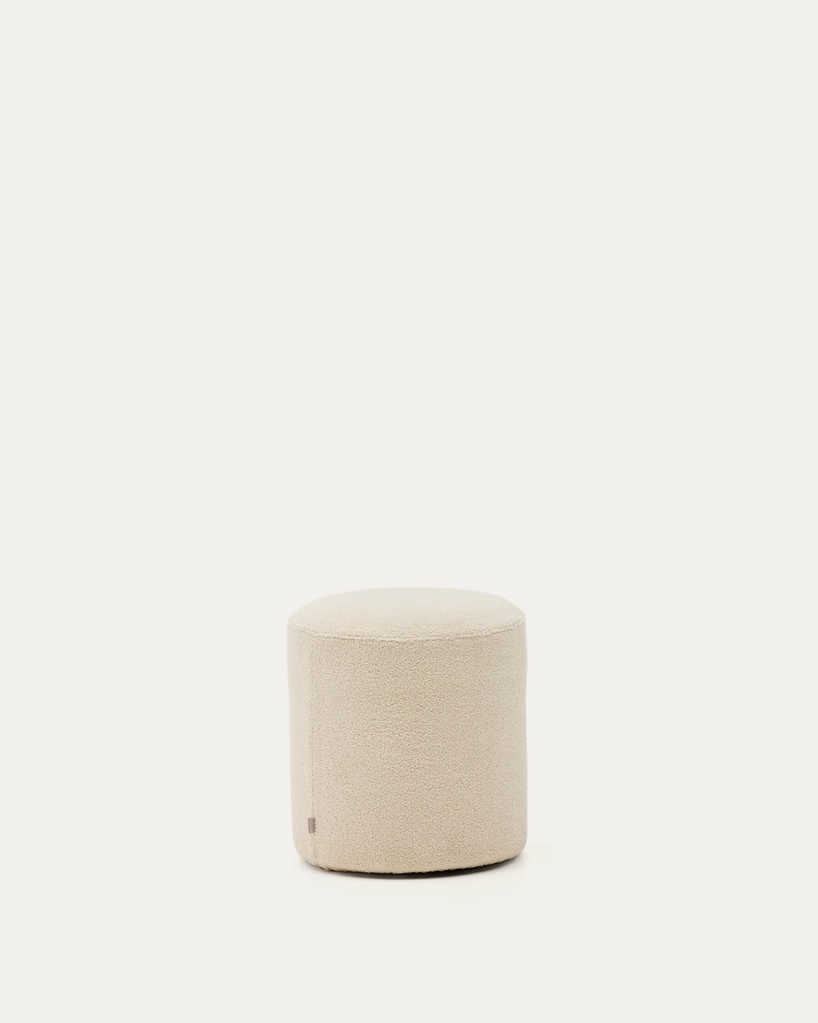Kaeli footrest with removable cover in ecru bouclé by Kave Home